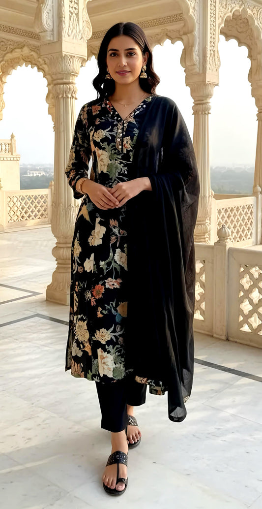 PRIYANKA MUL COTTON DUPATTA SET HOA099