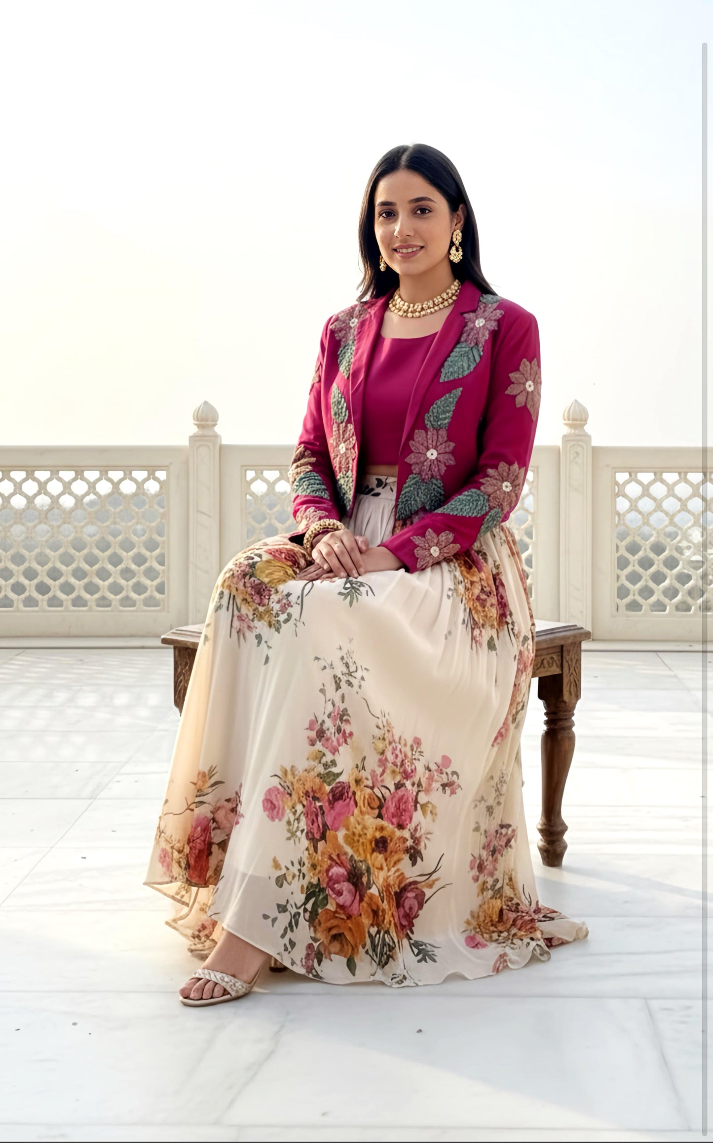 PRETTY GIRL HAND EMB. DESIGNER HOA0139