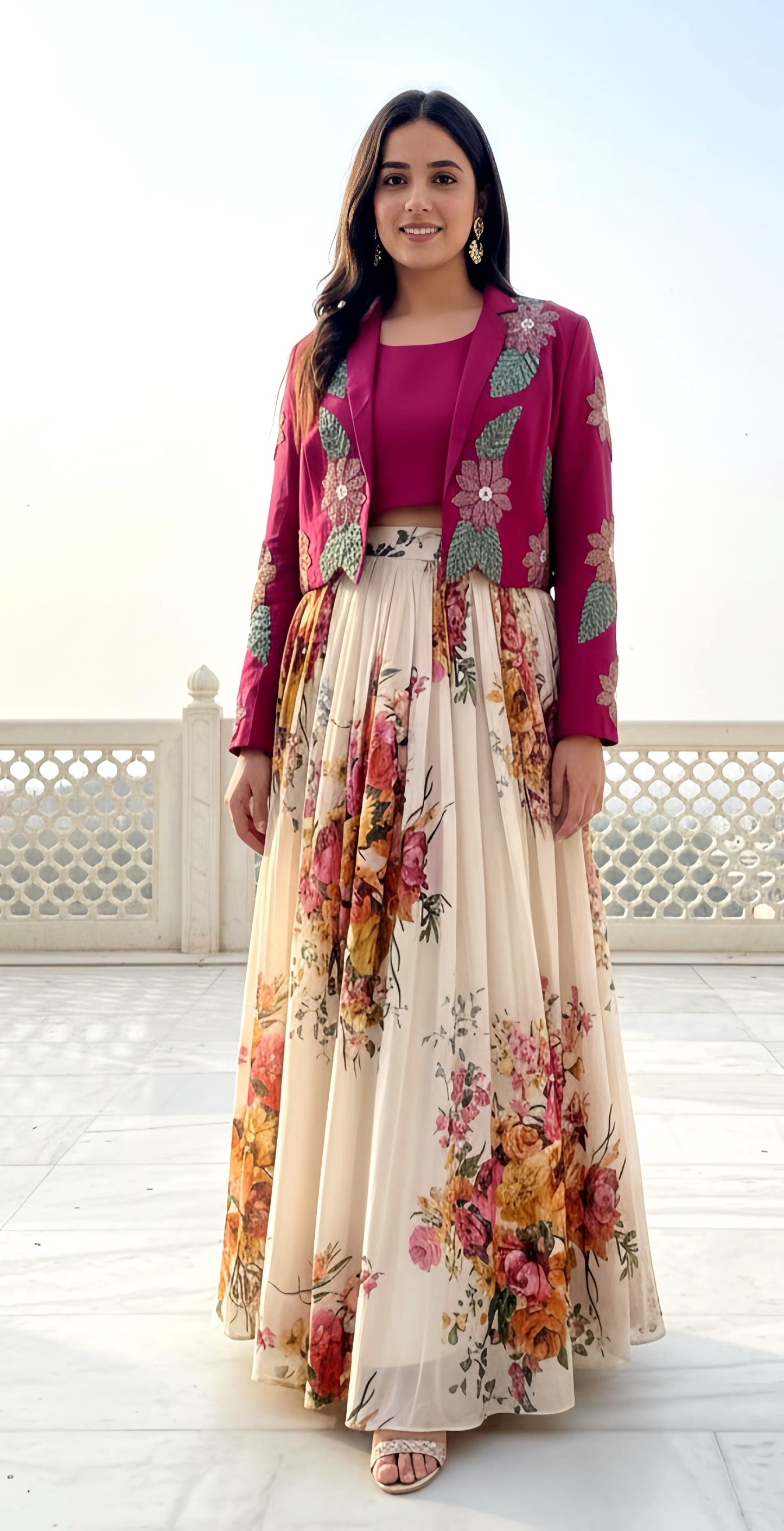 PRETTY GIRL HAND EMB. DESIGNER HOA0139