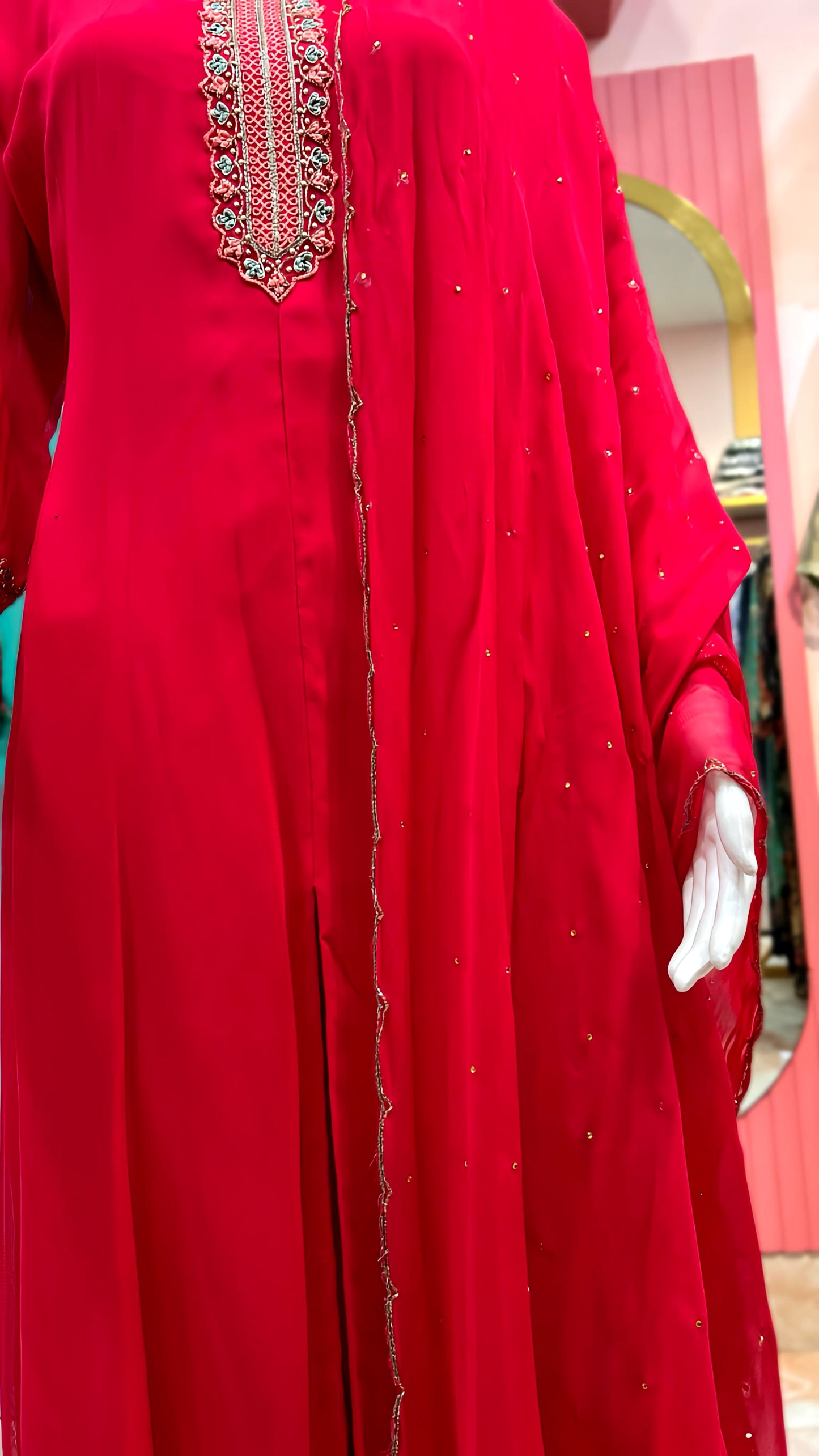 DULHAN DESIGNER HANDWORK ANARKALI HOA0155