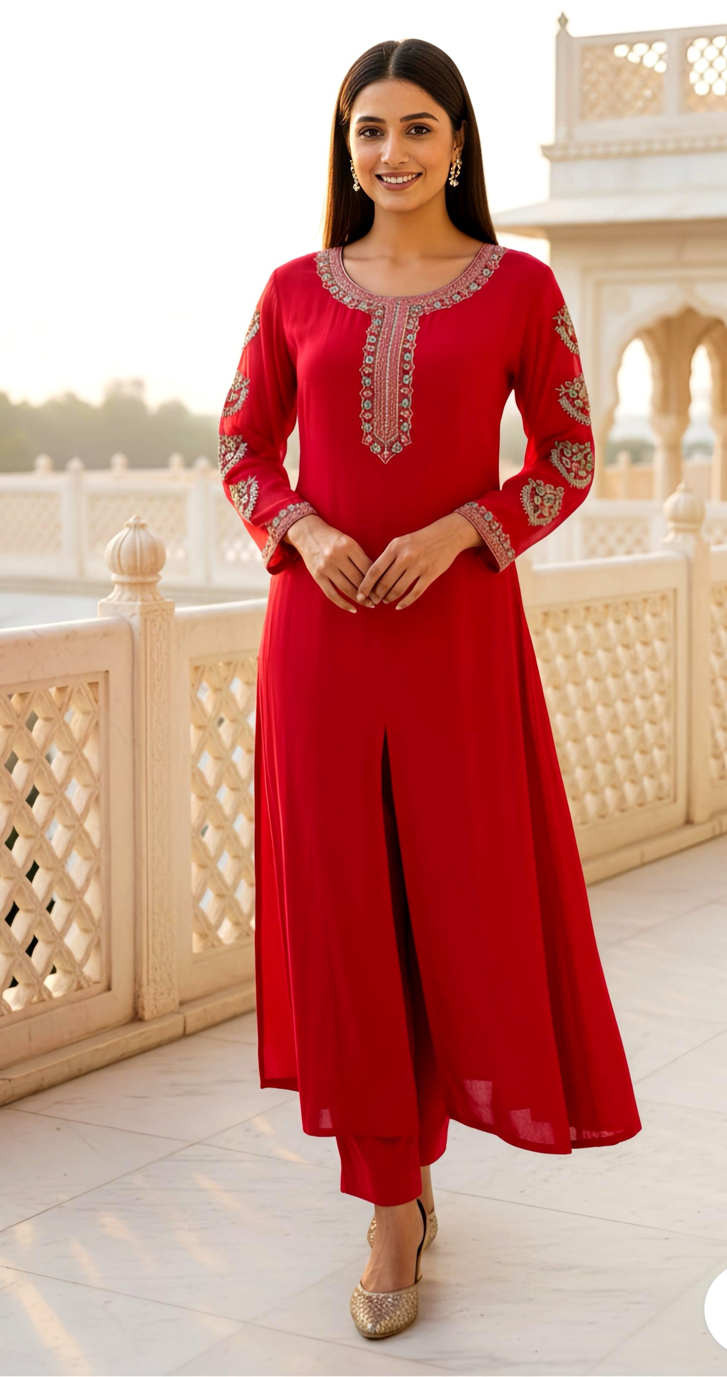 DULHAN DESIGNER HANDWORK ANARKALI HOA0155