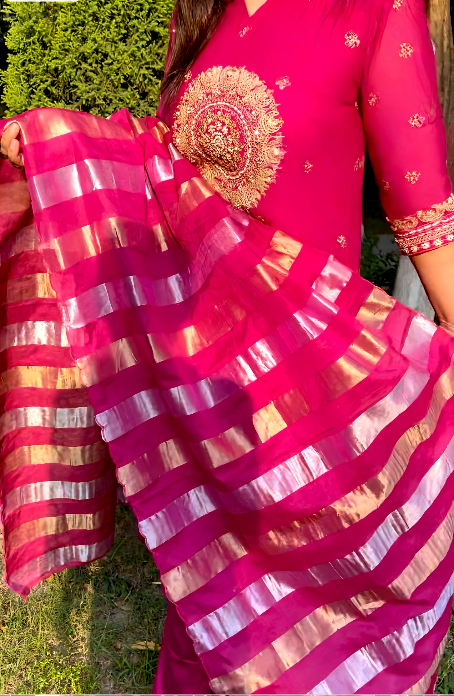 Pranshi HAND EMBROIDERY A LINE HOA0138