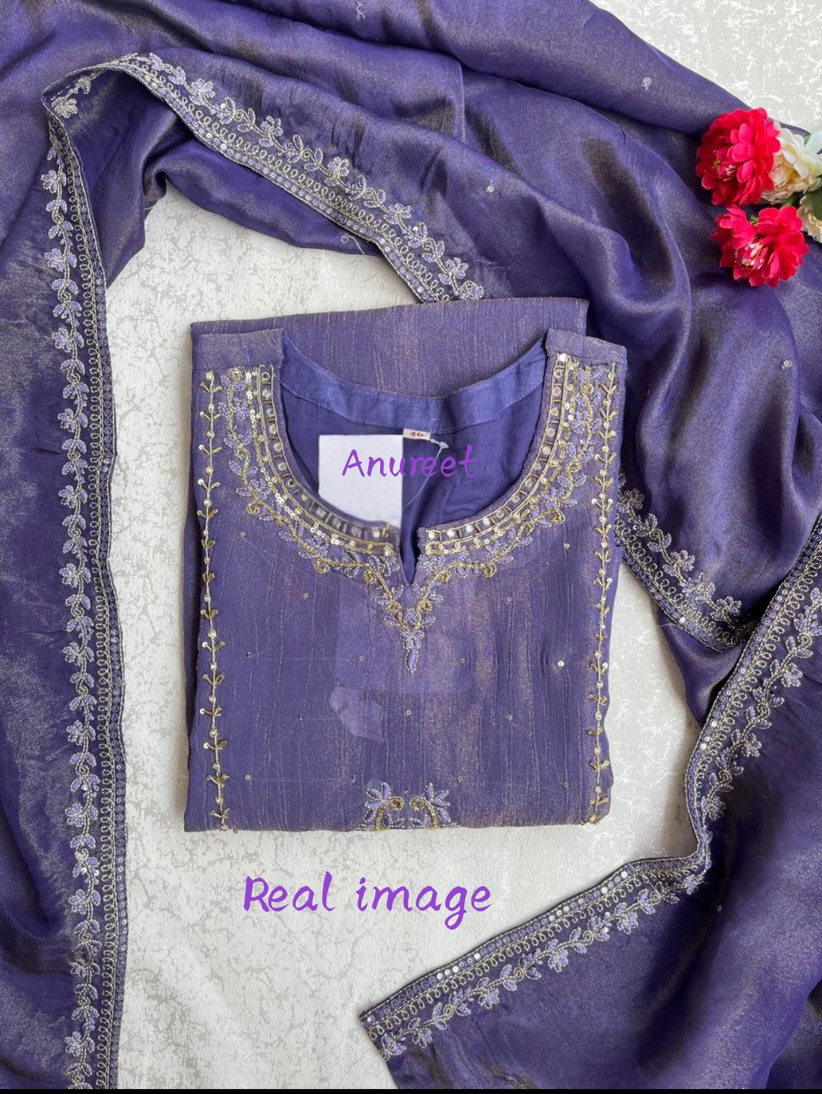 MAHARANI CRUSH TISSUE PREMIUM DUPATTA SET HOA091