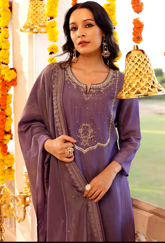 MAHARANI CRUSH TISSUE PREMIUM DUPATTA SET HOA091