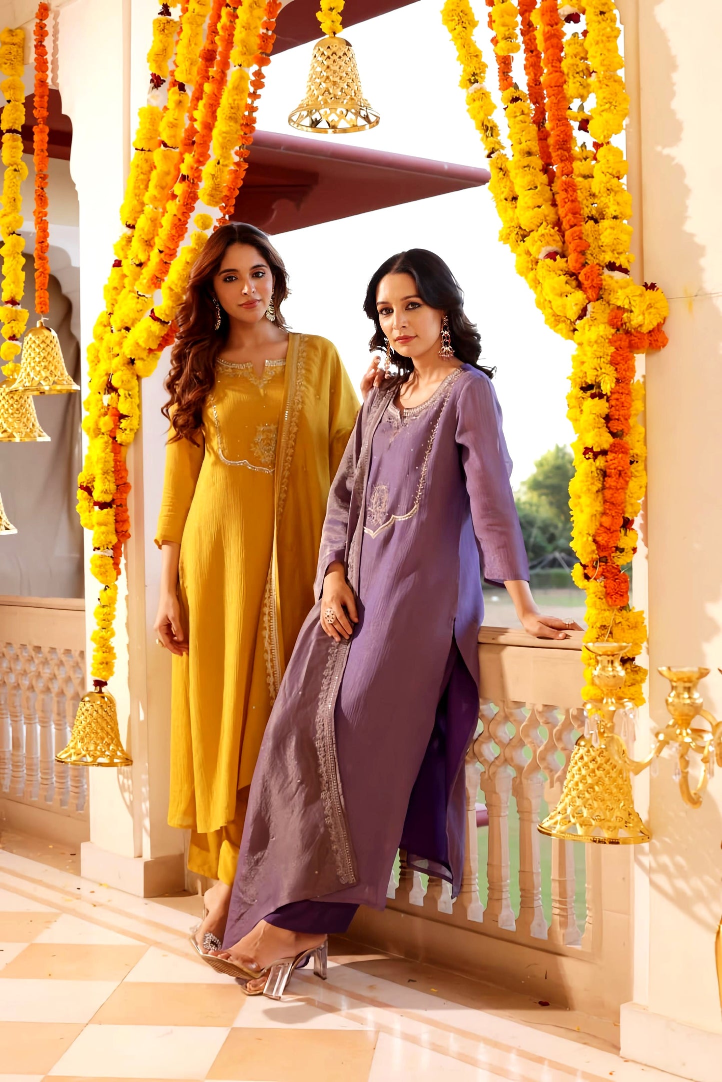 MAHARANI CRUSH TISSUE PREMIUM DUPATTA SET HOA091