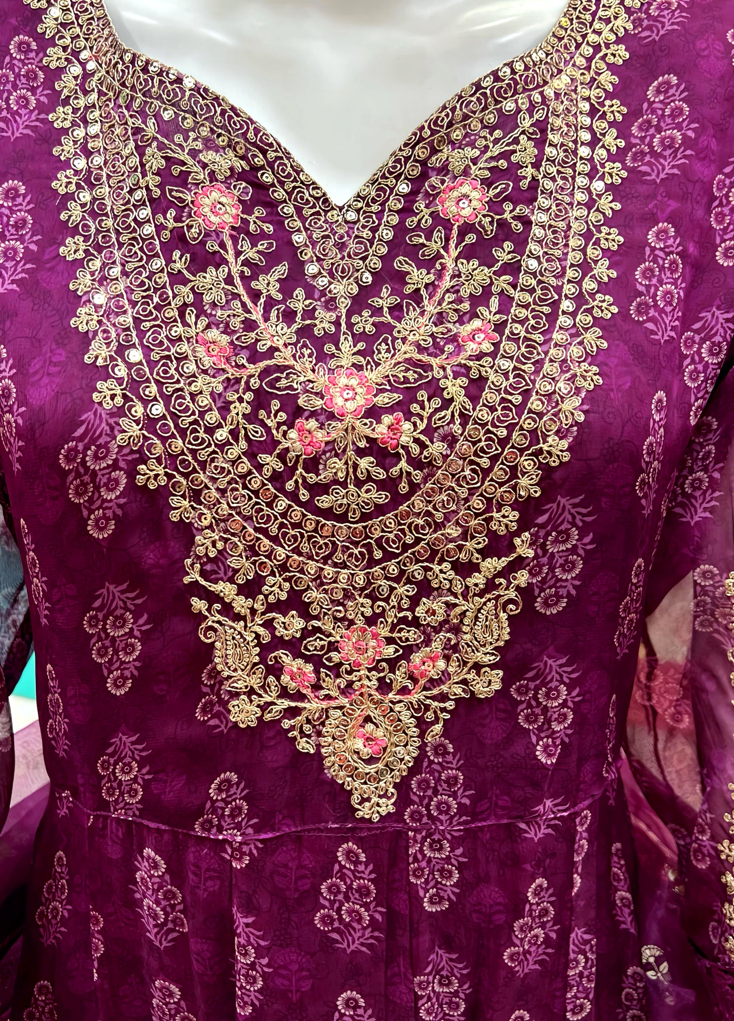 SENORITA ORGANZA ANARKALI HOA0154