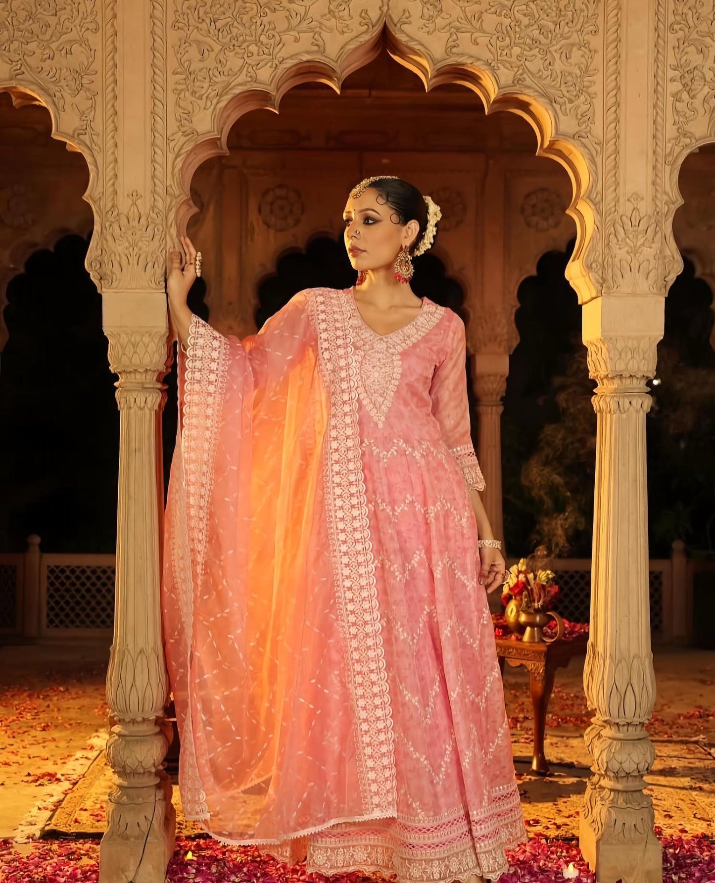 NOOR- E -ISHQ ANARKALI IN PREMIUM LIQUID ORGANZA HOA089