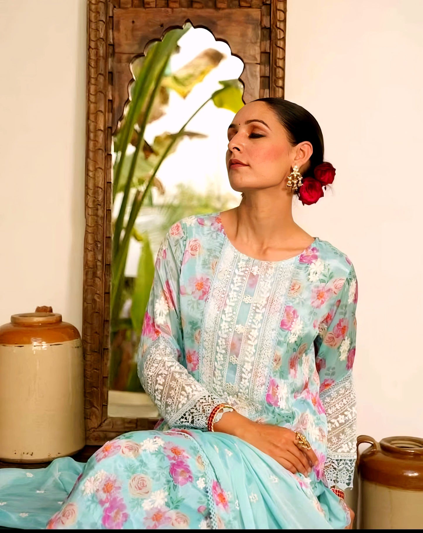 SHYNA PAKISTANI PREMIUM DUPATTA SET HOA088