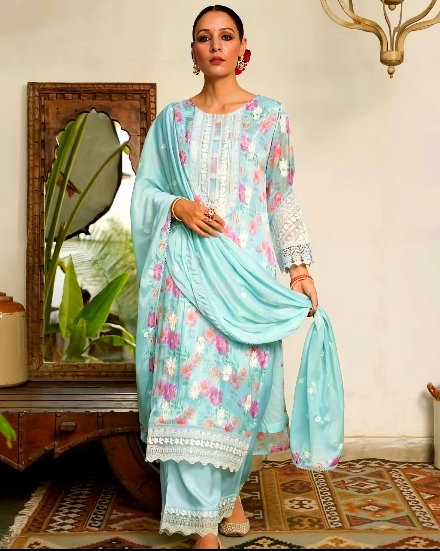 SHYNA PAKISTANI PREMIUM DUPATTA SET HOA088