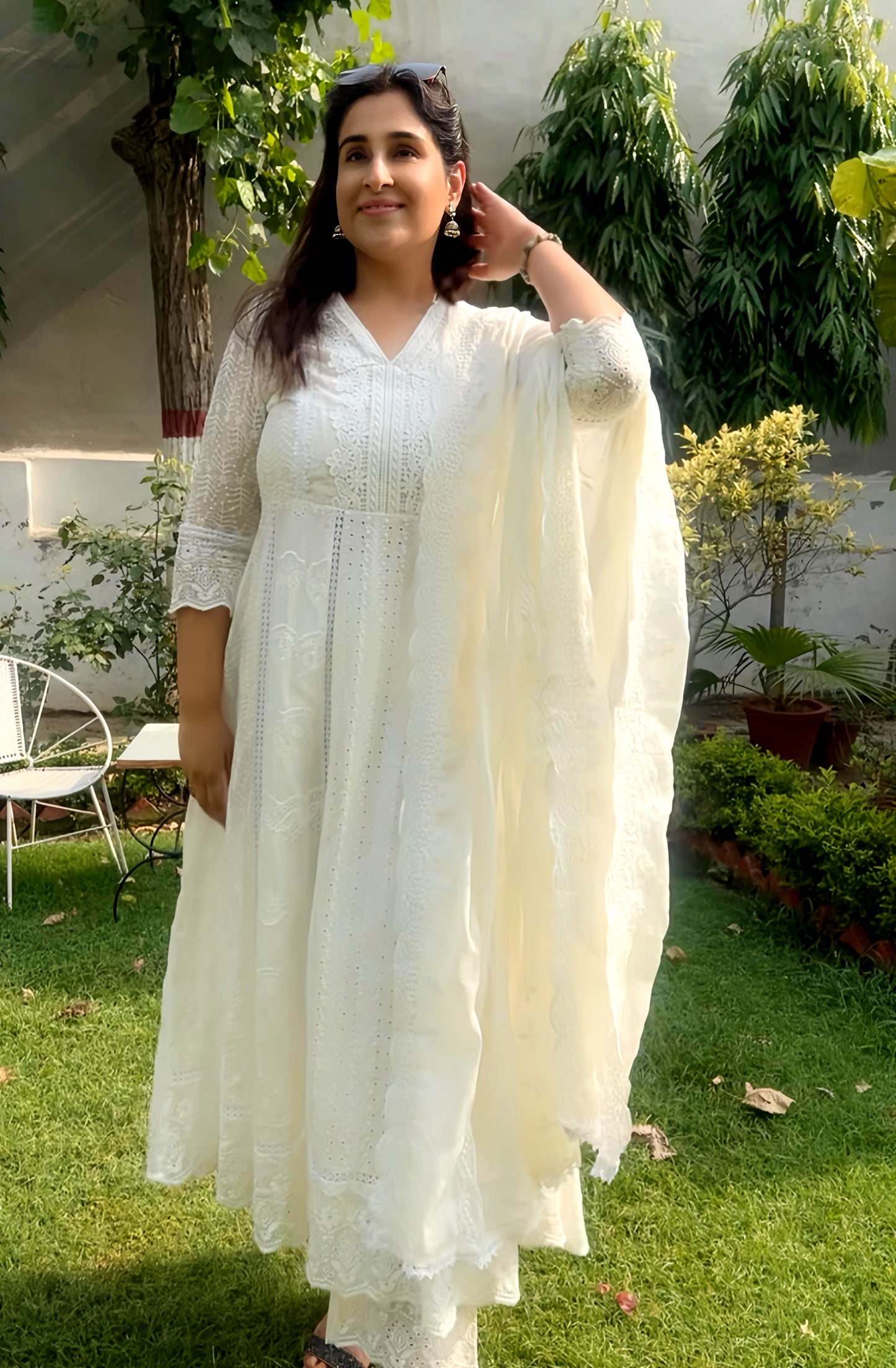 SYRA MULMUL ANARKALI HOA058