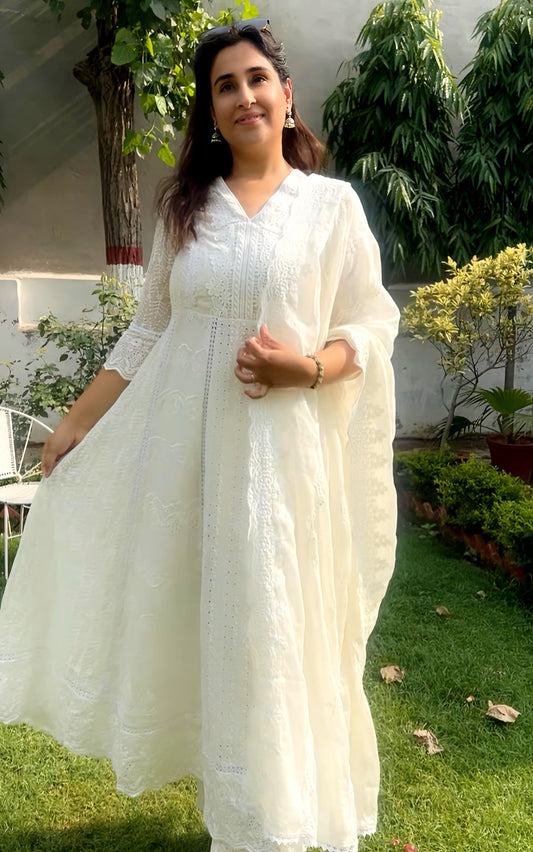 SYRA MULMUL ANARKALI HOA058