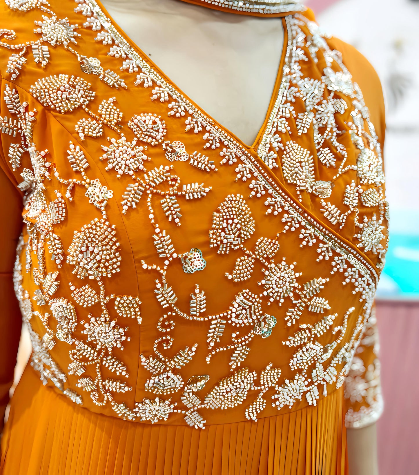 RYNA BEAUTIFUL HAND EMBROIDERED GOWN HOAO76