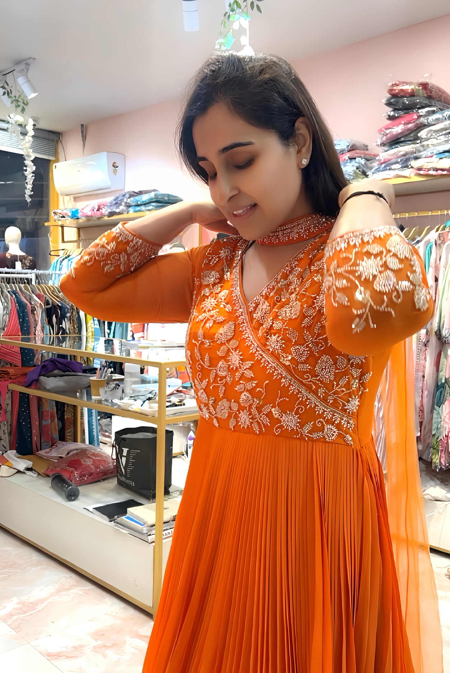 RYNA BEAUTIFUL HAND EMBROIDERED GOWN HOAO76