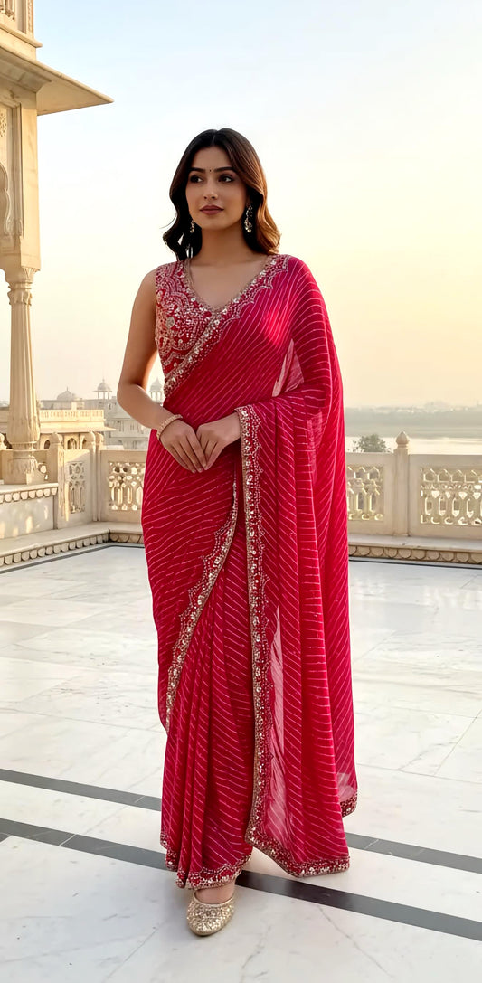 DESIGNER BANDANI SAREE HOA0130