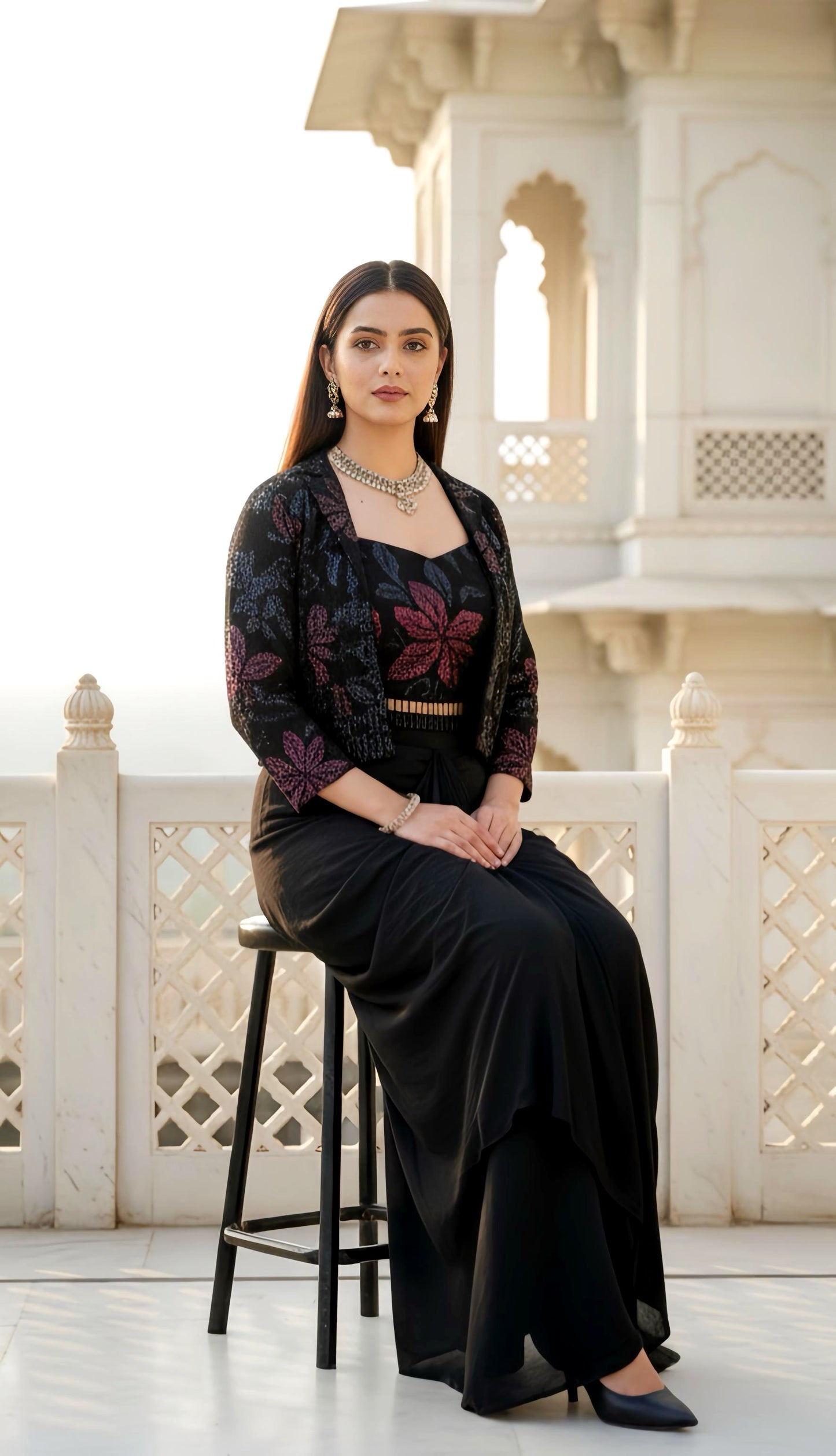 GLAM BLACK COCKTAIL DRAPE DRESS HOA0134