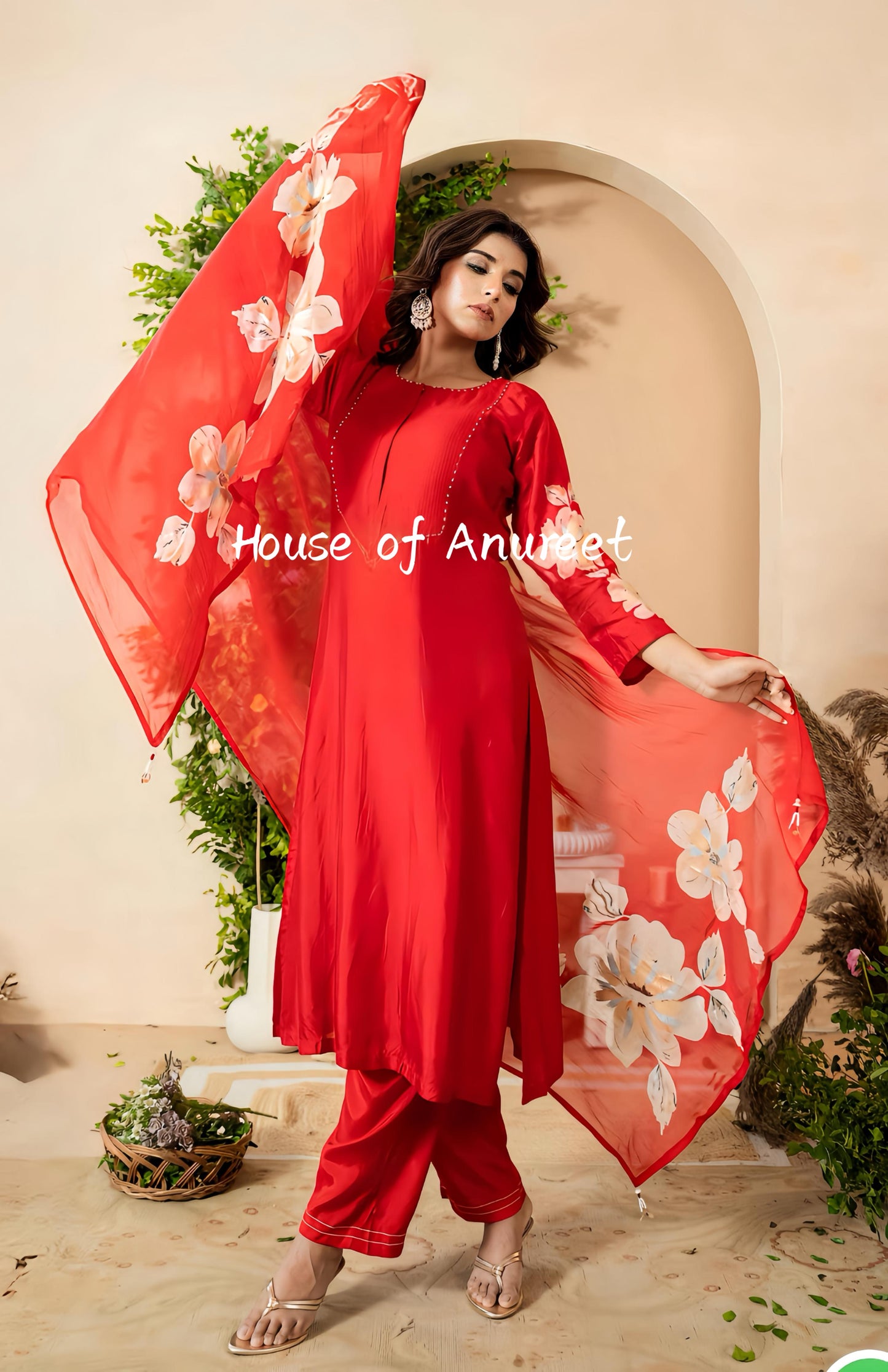 KAREENA KAPOOR INSPIRED PRETTY RED FULL SUIT HOA0100