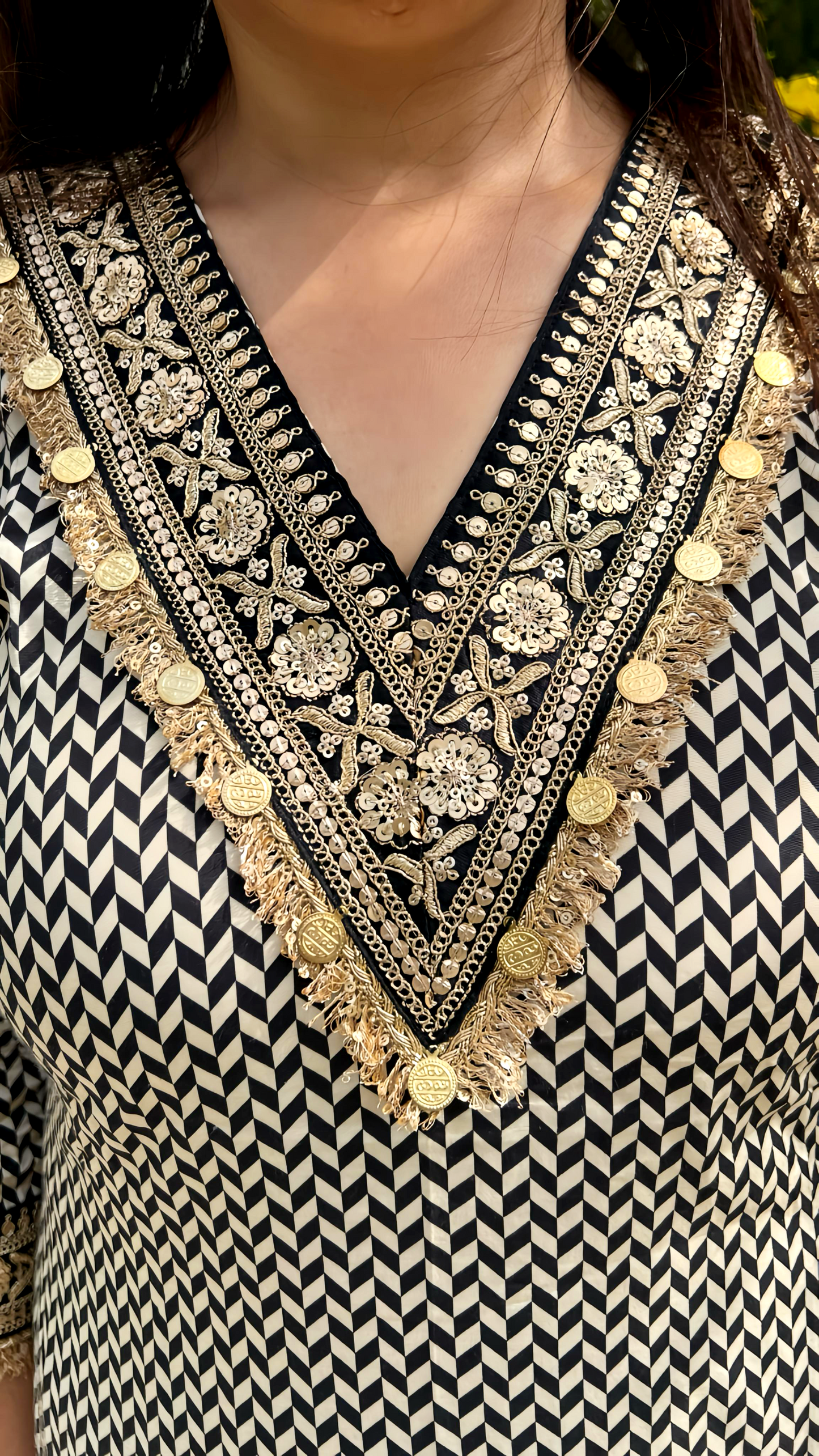 Stunning Co-Ord Set With Kiran Work HOA018