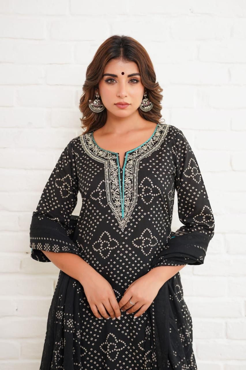 BANDANI MUL COTTON DUPATTA SET HOA077