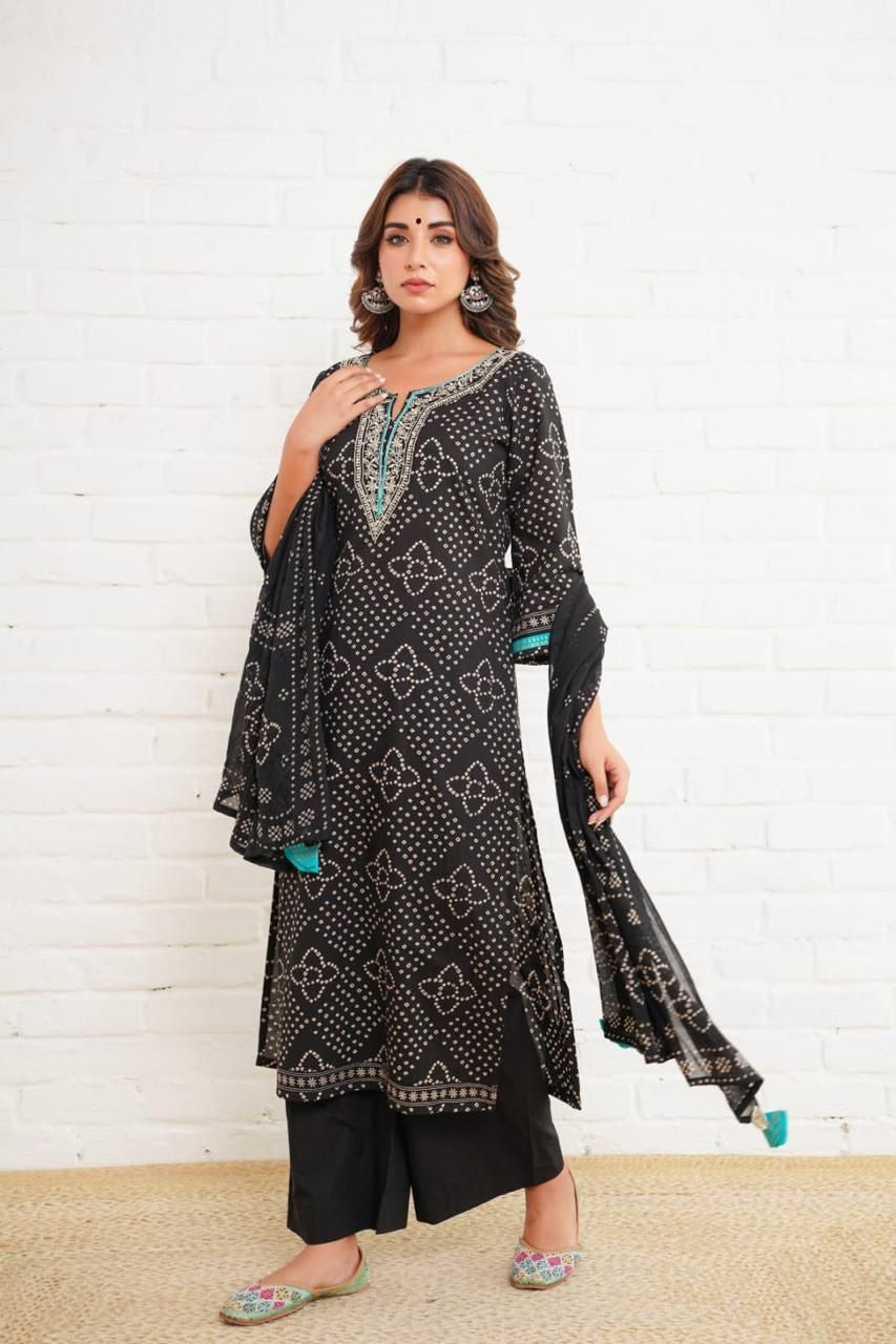 BANDANI MUL COTTON DUPATTA SET HOA077